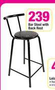 Bar Stool With Back Rest
