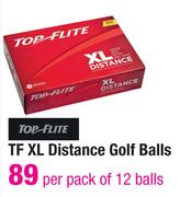 Topflite TF XL Distance Golf Balls-Per Pack Of 12 Balls