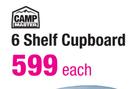 Camp Master 6 Shelf Cupboard-Each