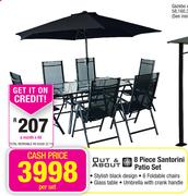 Out & About 8 Piece Santorini Patio Set-Per Set