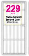 Awesome Steel Security Gate White Or Bronze Each