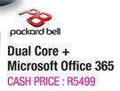 Packard Bell Dual Core Laptop+Microsoft Office 365