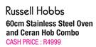 Russell Hobbs 60cm Stainless Steel Oven And Ceran Hob Combo