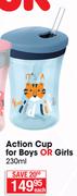 Nuk Action Cup For Boys Or Girls-230ml Each
