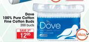 Dove 100% Pure Cotton Fine Cotton Buds 200 Buds