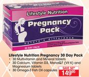 Lifestyle Nutrition Pregnancy 30 Day Pack