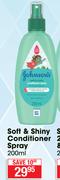 Johnson's Soft & Shiny Conditioner Spray-200ml