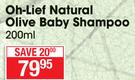 Oh-Lief Natural Olive Baby Shampoo-200ml