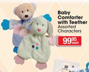 Baby Comforter With Teether Assorted Characters-Each