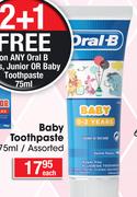 Oral-B Baby Toothpaste Assorted-75ml Each