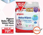 Pigeon Baby Wipes Value Pack 328 Wipes-Per Pack