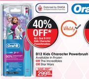 Oral-B D12 Kids Character Powerbrush-Each