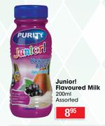 Purity Junior Flavoured Milk Assorted-200ml