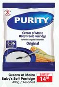 Purity Cream Of Maize Baby's Soft Porridge Assorted-400g