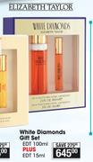 Elizabeth Taylor White Diamonds Gift Set EDT-100ml Plus EDT-15ml
