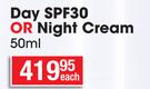 Eucerin Day SPF30 Or Night Cream-50ml Each