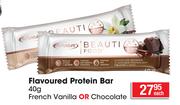 Beauti Food Flavoured Protein Bar French Vanilla Or Chocolate-40g Each