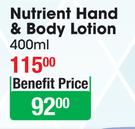 Mineraline Nutrient Hand & Body Lotion-400ml