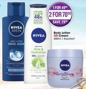 Nivea Body Lotion Or Cream Assorted-400ml