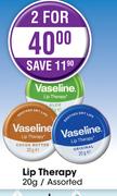 Vaseline Lip Therapy Assorted-2 x 20g