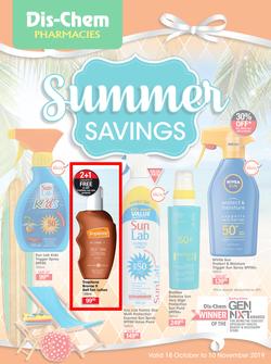 Dis-Chem : Summer Savings (18 Oct - 10 Nov 2019), page 1