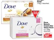 Dove Beauty Cream Bar Value Pack Assorted-4 x 100g Per Pack