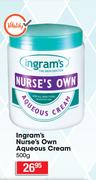 Ingram's Nurse's Own Aqueous Cream-500g
