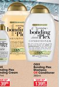 OGX Bonding Plex Shampoo Or Conditioner-385ml Each