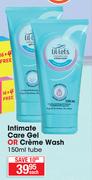 Lil-Lets Intimate Care Gel Or Creme Wash Tube-150ml Each