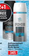 Axe Anti Perspirant Deodorant Body Spray Assorted-200ml Each