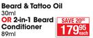 Clubman Beard & Tattoo Oil 30ml Or 2-In-1 Beard Conditioner 89ml-Each