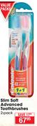 Colgate Slim Soft Advanced Toothbrushes 2 Pack