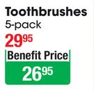 Dentalmate Toothbrushes-5's Pack