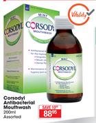 Corsodyl Antibacterial Mouthwash Assorted-200ml