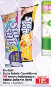 Sta-Soft Baby Fabric Conditioner Or Aroma Indulgence Fabric Softener Refill 500ml-Each