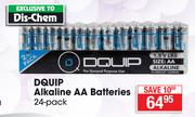 Dquip Alkaline AA Batteries 24's-Per Pack