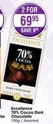 Excellence 70% Cocoa Dark Chocolate-2X100g