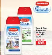 Tick & Flea Shampoo For Dogs Or Cats-200ml Each