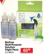 Biotrue Multi-Purpose Solution Flight Pack-2X60ml