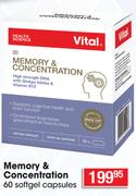 Memory & Concentration Softgel-60 Capsules