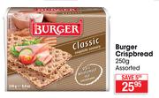 Burger Crispbread-250g Each
