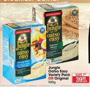 Jungle Oatso Easy Variety Pack Or Original-500g Each