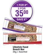Lifestyle Food Snack Bar-35g Each