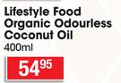Lifestyle Food Organic Odourless Coconut Oil-400ml