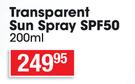 Eucerin Transparent Sun Spray SPF50-200ml