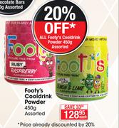 Footy's Cooldrink Powder 450g Assorted-Each