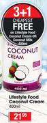 Lifestyle Food Coconut Cream-400ml