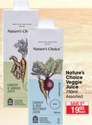 Nature's Choice Veggie Juice 750ml Assoretd-Each
