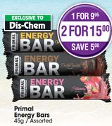 Primal Energy Bars Assorted-2 x 45g