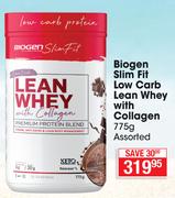 Biogen Slim Fit Low Carb Lean Whey With Collagen-775g Each